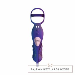 Hueman Deep Impact silikonowy pierścień z funkcją wibracji fioletowy Hueman