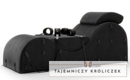 Liberator Black Label Esse - ergonomiczny szezlong z akcesoriami, czarny Liberator