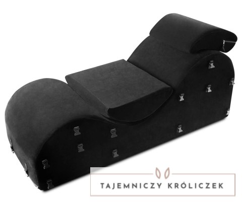 Liberator Black Label Esse - ergonomiczny szezlong z akcesoriami, czarny Liberator