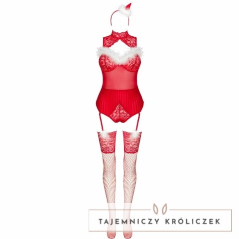 Livco Corsetti Fashion LC 90604 świąteczny komplet body, pończochy, opaska L/XL LIVCO CORSETTI