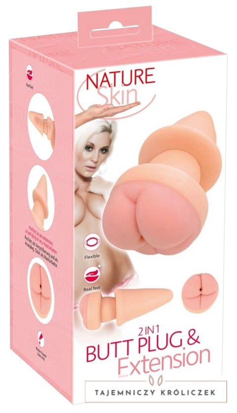 Nature Skin 2w1 Wkładka Anatomiczna & Nakładka Powiększająca TPE 19,5cm Nature Skin