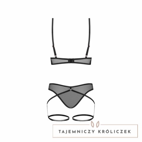 Obsessive Euridia komplet 2-częściowy czarny minimalistyczny design M/L Obsessive