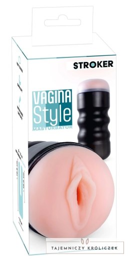 Stroker Vagina Style - kompaktowa maszyna intymna z anatomiczną teksturą, 16,8 cm Stroker