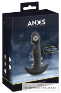 ANOS Moving Rings - silikonowa maszyna intymna z ruchomymi pierścieniami, czarna ANOS