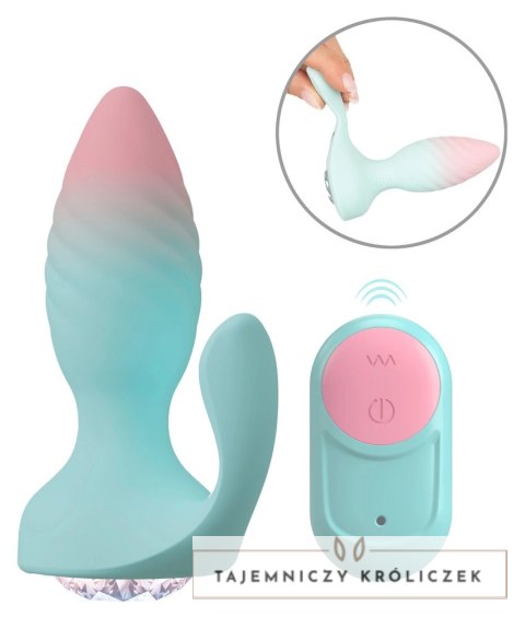 Beau coeur Juvela RC zdalny korek analny z podwojną stymulacją, pastelowy Beau coeur