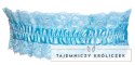 Cottelli ACCESSOIRES Podwiązka koronkowa niebieska z satynową kokardą 5,5 cm Cottelli