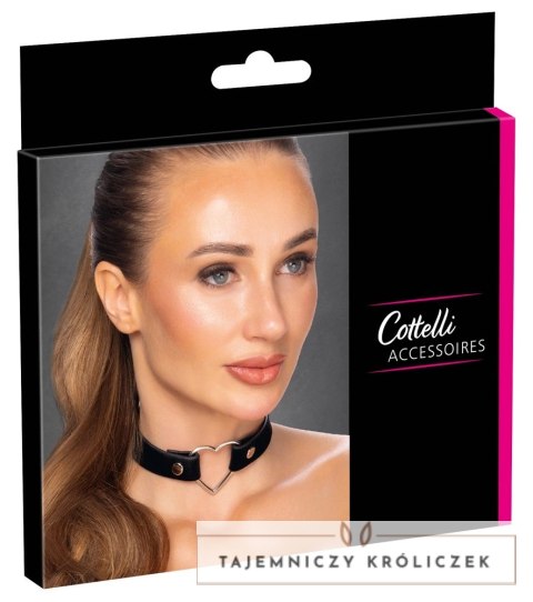 Cottelli Accessories Choker Serca Czarny Regulowany 31-42cm Cottelli