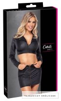 Cottelli PARTY Zestaw Clubwear Top i Spodnica Czarna S Matowa Cottelli