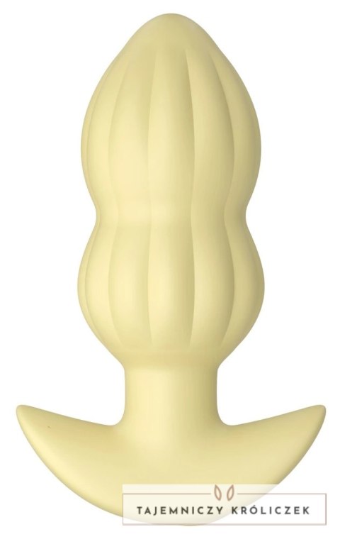 Cuties Wibrująca Zatyczka Anatomiczna Żołta 7 Trybow Silikon 8cm Cuties