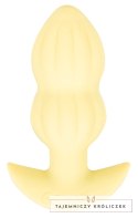 Cuties Wibrująca Zatyczka Anatomiczna Żołta 7 Trybow Silikon 8cm Cuties