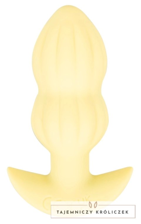 Cuties Wibrująca Zatyczka Anatomiczna Żołta 7 Trybow Silikon 8cm Cuties