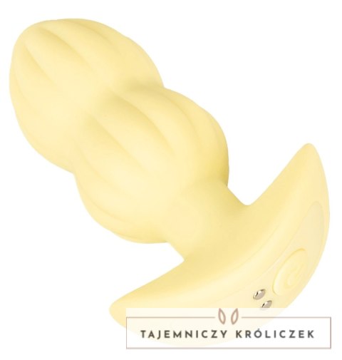 Cuties Wibrująca Zatyczka Anatomiczna Żołta 7 Trybow Silikon 8cm Cuties