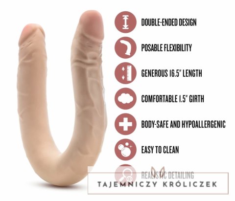 Dr. Skin Plus model podwojny 35,5 cm silikonowy, elastyczny, beżowy Dr Skin