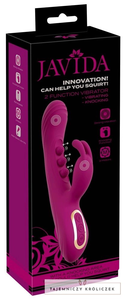 Javida 2F Vibrator Squirting - zaawansowany model z funkcją pulsacji, silikonowy, 22,5 cm JAVIDA