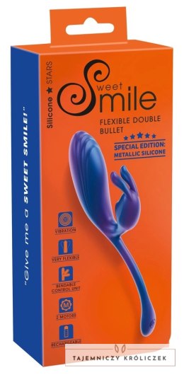 Sweet Smile Metallic Double System - elastyczny silikonowy model 22,5 cm Sweet Smile