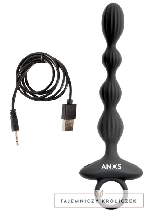 ANOS Flexible Beads model z 2 silnikami i 10 trybami wibracji, czarne ANOS