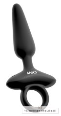 ANOS Plug Silikonowy Wibrujący Flexible 10 Trybow Czarny 15 cm ANOS