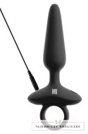 ANOS Plug Silikonowy Wibrujący Flexible 10 Trybow Czarny 15 cm ANOS