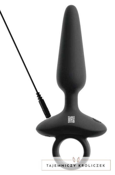 ANOS Plug Silikonowy Wibrujący Flexible 10 Trybow Czarny 15 cm ANOS