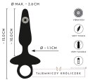 ANOS Plug Silikonowy Wibrujący Flexible 10 Trybow Czarny 15 cm ANOS