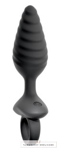 ANOS Plug Twisted Flexible silikonowy wibrujący, czarny 14,8 cm ANOS