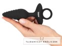 ANOS Plug Twisted Flexible silikonowy wibrujący, czarny 14,8 cm ANOS