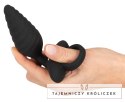 ANOS Plug Twisted Flexible silikonowy wibrujący, czarny 14,8 cm ANOS