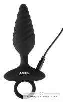 ANOS Plug Twisted Flexible silikonowy wibrujący, czarny 14,8 cm ANOS