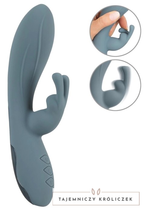 Beau Coeur Velina Rabbit - dwusilnikowy model silikonowy, 20 cm, rożowy Beau coeur