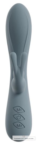 Beau Coeur Velina Rabbit - dwusilnikowy model silikonowy, 20 cm, rożowy Beau coeur