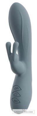 Beau Coeur Velina Rabbit - dwusilnikowy model silikonowy, 20 cm, rożowy Beau coeur