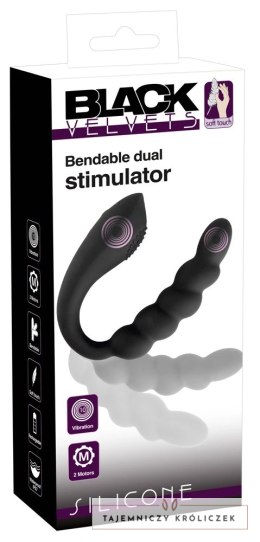 Black Velvets Bendable Dual - elastyczny stymulator dwustronny silikonowy 26cm Black Velvets