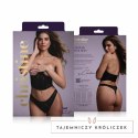 Chilirose Half Corset & Tiara Thong - gorset pod biust i stringi, czarne L Christine