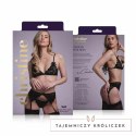 Christine Axelle Komplet Bielizny 3-Częściowy z Koronki Czarny S-M Christine