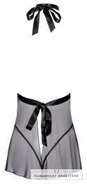 Kissable Babydoll Black L/XL z Koronką i Satyną, Komplet 2-częściowy Kissable