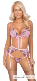 Kissable Komplet Bielizny L/XL z Haftem Kwiatowym i Regulacją Kissable