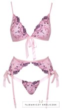 Kissable Komplet Bielizny L/XL z Haftem Kwiatowym i Regulacją Kissable