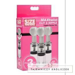 XR Brands Cylinderki ssące do ciała 3 szt. przezroczyste ABS XR Brands