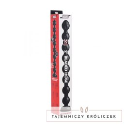 XR Brands Master Series Spiralne koraliki stopniowane 48 cm czarne XR Brands