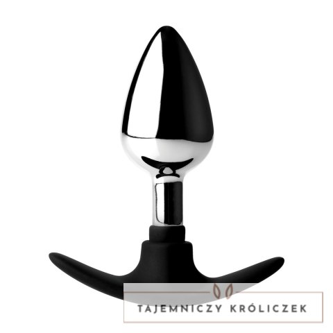 XR Brands Plug anatomiczny metalowo-silikonowy średni 848518036131 XR Brands