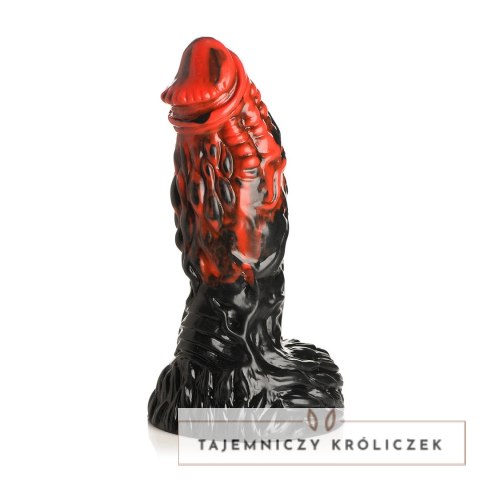XR Brands Vulcan silikonowy model intymny z przyssawką czerwono-czarny XR Brands