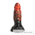 XR Brands Vulcan silikonowy model intymny z przyssawką czerwono-czarny XR Brands