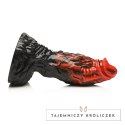 XR Brands Vulcan silikonowy model intymny z przyssawką czerwono-czarny XR Brands