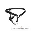 XR Brands uprząż męska z silikonowym korkiem anatomicznym, czarna XR Brands