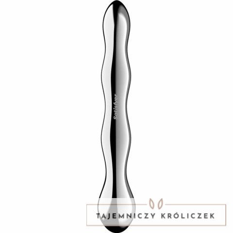 Satisfyer Cosmic Crest 2 - dwustronny model ze stali nierdzewnej 20,5 cm SATISFYER DILDO