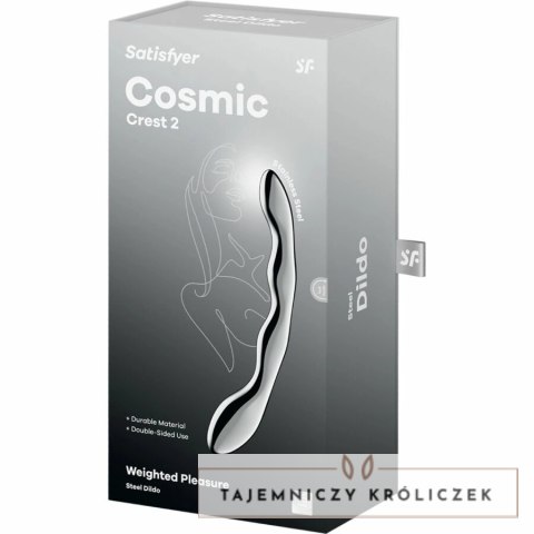 Satisfyer Cosmic Crest 2 - dwustronny model ze stali nierdzewnej 20,5 cm SATISFYER DILDO