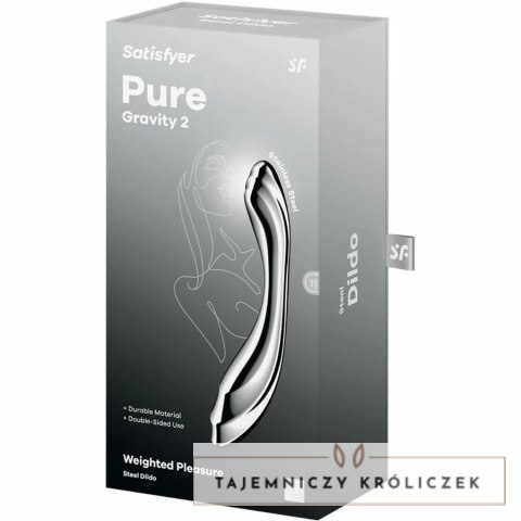 Satisfyer Pure Gravity 2 stalowy dwustronny model z falistą strukturą SATISFYER DILDO