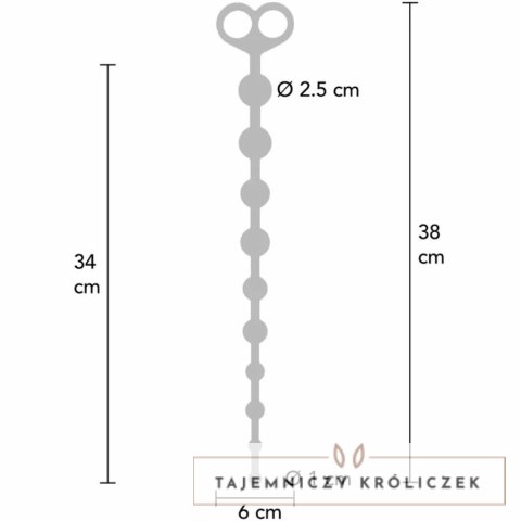 ToyJoy Flexible Beads - Elastyczne kulki silikonowe 38 cm czarne TOYJOY