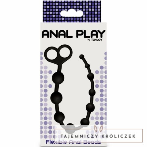 ToyJoy Flexible Beads - Elastyczne kulki silikonowe 38 cm czarne TOYJOY