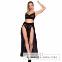 Chilirose CR4672 Czarna spodnica i stringi ze złotymi łańcuchami M CHILIROSE